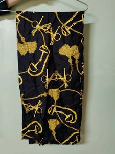 Silk Scarf with Gold Print ✨