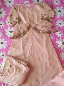 Vintage Peach Sleeveless Dress