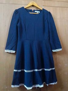 Navy Blue Fit & Flare Dress