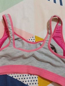 Pink &amp; Gray Sports Bra