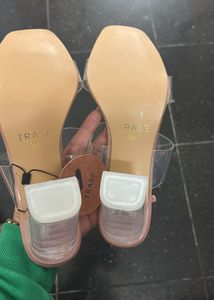 Clear Strap Heel Mules