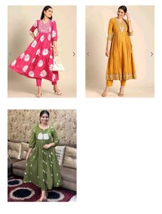 Combo (Colorful Anarkali Kurta Sets)