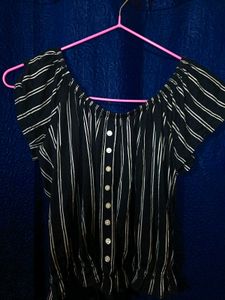 Black Off Shoulder Top