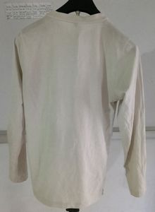 WHITE HENLEY FULL T-SHIRT