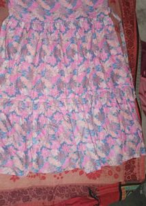 Tiered Floral Print Dress