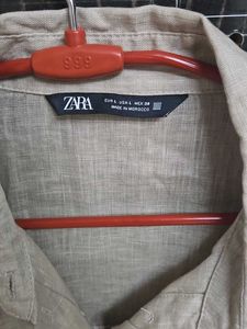 Zara Oversized Linen Blend Shirt