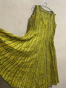 Cotton Sleeveless Anarkali Kurta