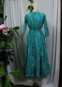 Teal Embellished Maxi Dress