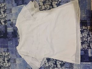 Annabelle White Georgette Stylish Top XL