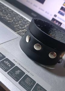 Black Studded Leather Bracelet UNISEX