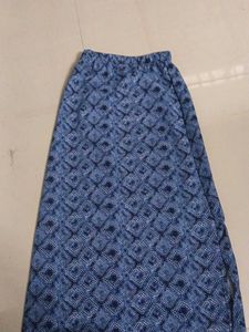 Blue Patterned Maxi Skirt