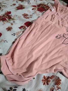 Peach Colour Crop Top