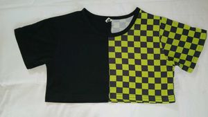 Split-Pattern Crop Top