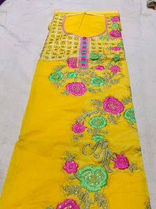 Bright Yellow Colour For Haldi Ceremony
