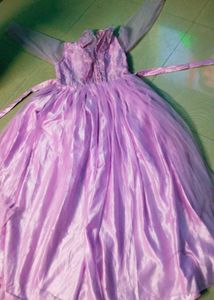 Beautiful Lavender Colour Net Ethnic Gown