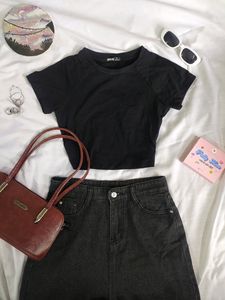 Bonkers Corner Basic Black Baby Tee