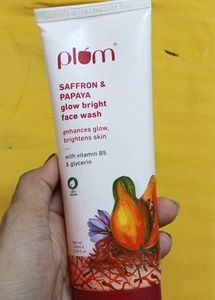 Plum Saffron and Papaya Glow Bright Face Wash