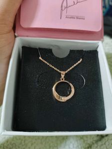 Giva Rose Gold Circle Of Love Pendant W Link Chain