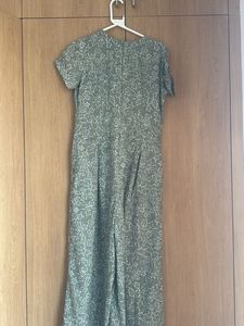 Green Floral Midi Dress