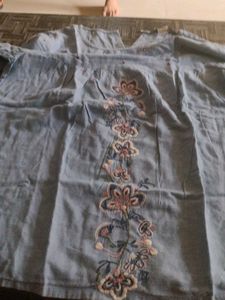Blue Embroidered Dress