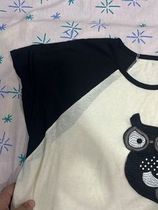 Freesize Party Wear Boho Top With Owl Motif