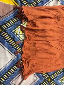 Orange Tassel Tank Top