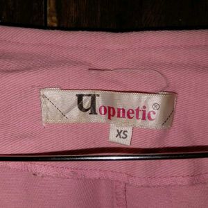 Pink Zip-Up Crop Jacket