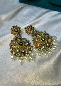 Pakistani work earrings