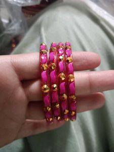 Pink & Gold Bangle Set