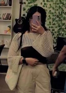 H&amp;M Brown One-Shoulder Top