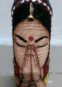 Namaste Decorative Bottle – Handcrafted with Jute