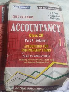Accountancy – Class XII (Part A, Volume I)