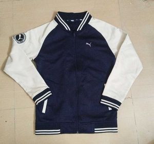 Puma Navy & White Varsity Jacket