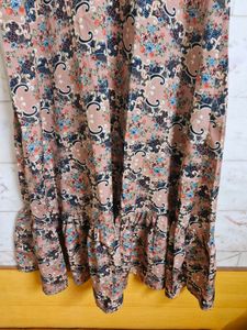 Peach Printed Dress