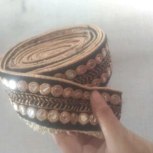 Black and gold finishing embroidery Lace🖤