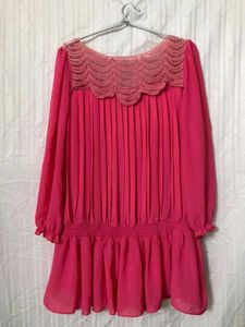 Pink Long Sleeve Dress
