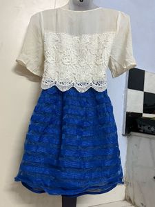 Pintrest Chic White &amp; Blue Dress