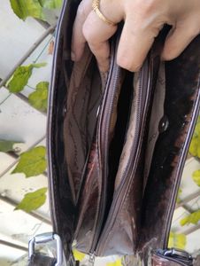 Metallic Brown Handbag