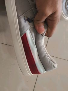 Original USPA light Grey Shoes With Colour Stain