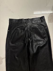 Black Faux Leather Pants