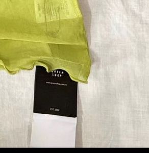 Chartreuse Sheer Long Sleeve Top