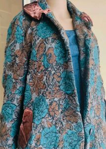 Rose Design Vintage Coat