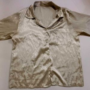 Gold Button-Down Shirt