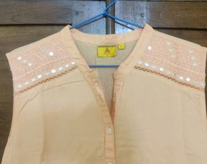 Ateesa Peach Kurta