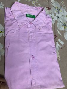 Benetton Pink Button-Down Shirt