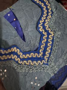 Embroidered Crushed Detail Top