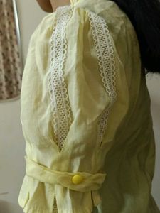 women yellow top
