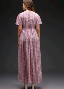 White Nd Pink Maxi Dress 👗