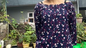 Floral Navy Blue Top