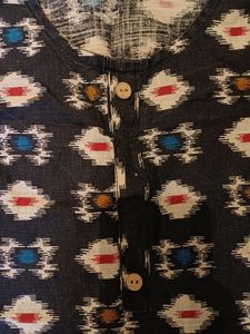 Ikat Printed Daily-Wear Kurti